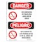 Signmission OSHA Danger, No Smoking In Trailers Dock Bilingual, 10in X 7in Alum, 7" W, 10" L, Bilingual Spanish OS-DS-A-710-VS-1472 - alternate 1